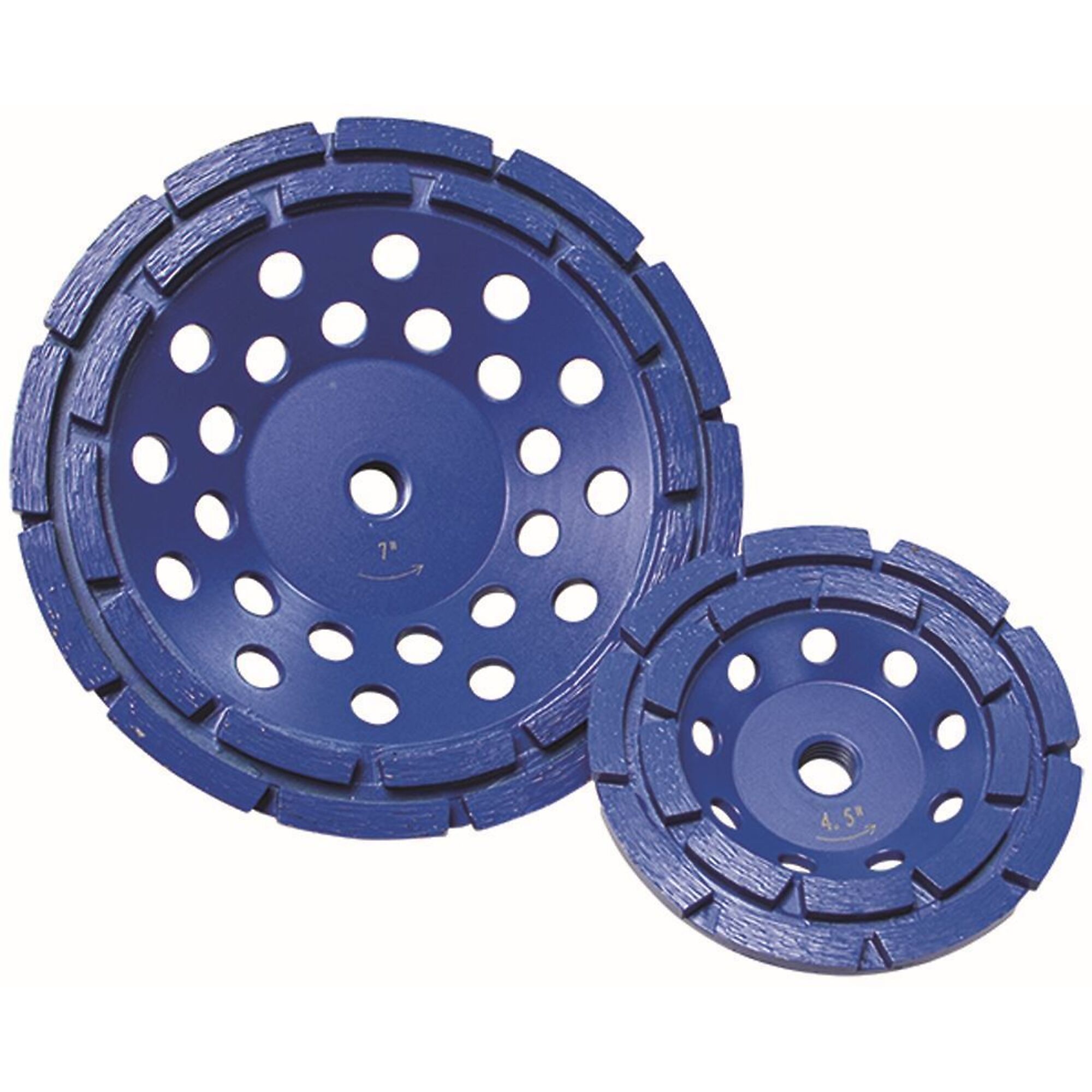 Diamond Star Blue Double Row Diamond Cup Grinder 7" X 5/8"-11